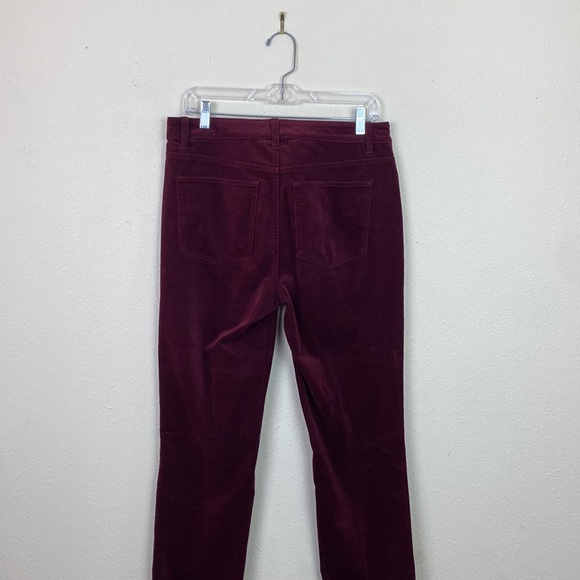 Talbots | Rich Burgundy Corduroy Straight Leg Pant 6 - Picture 8 of 9